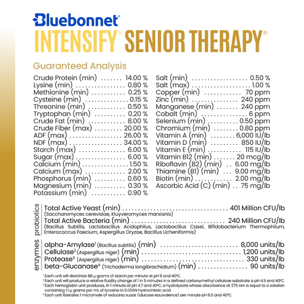 Bluebonnet, Intensify Senior Therapy