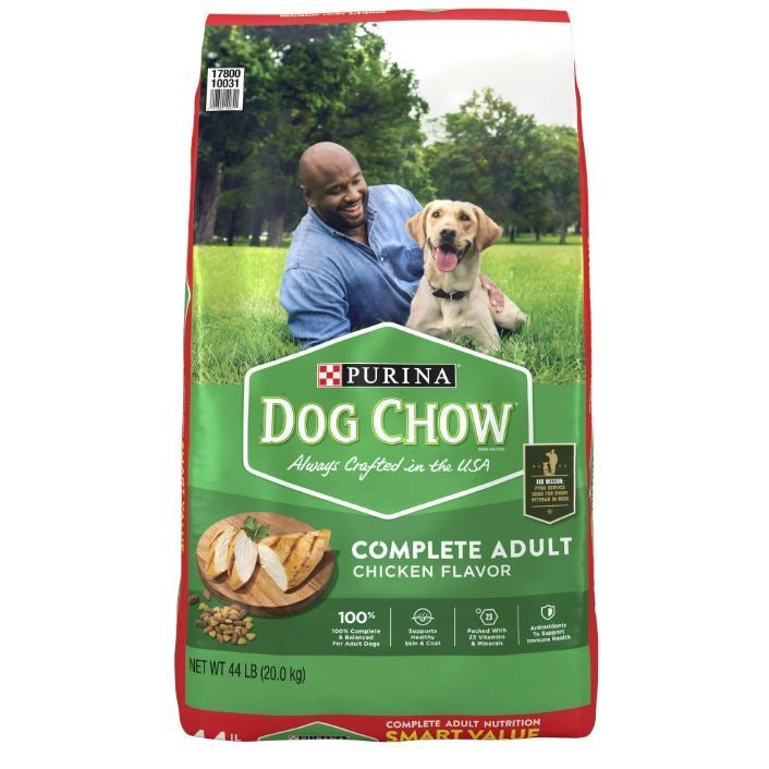 Purina Dog Chow Complete, Dry Dog Food for Adult Dogs High Protein, Real Chicken, 44 lb Bag