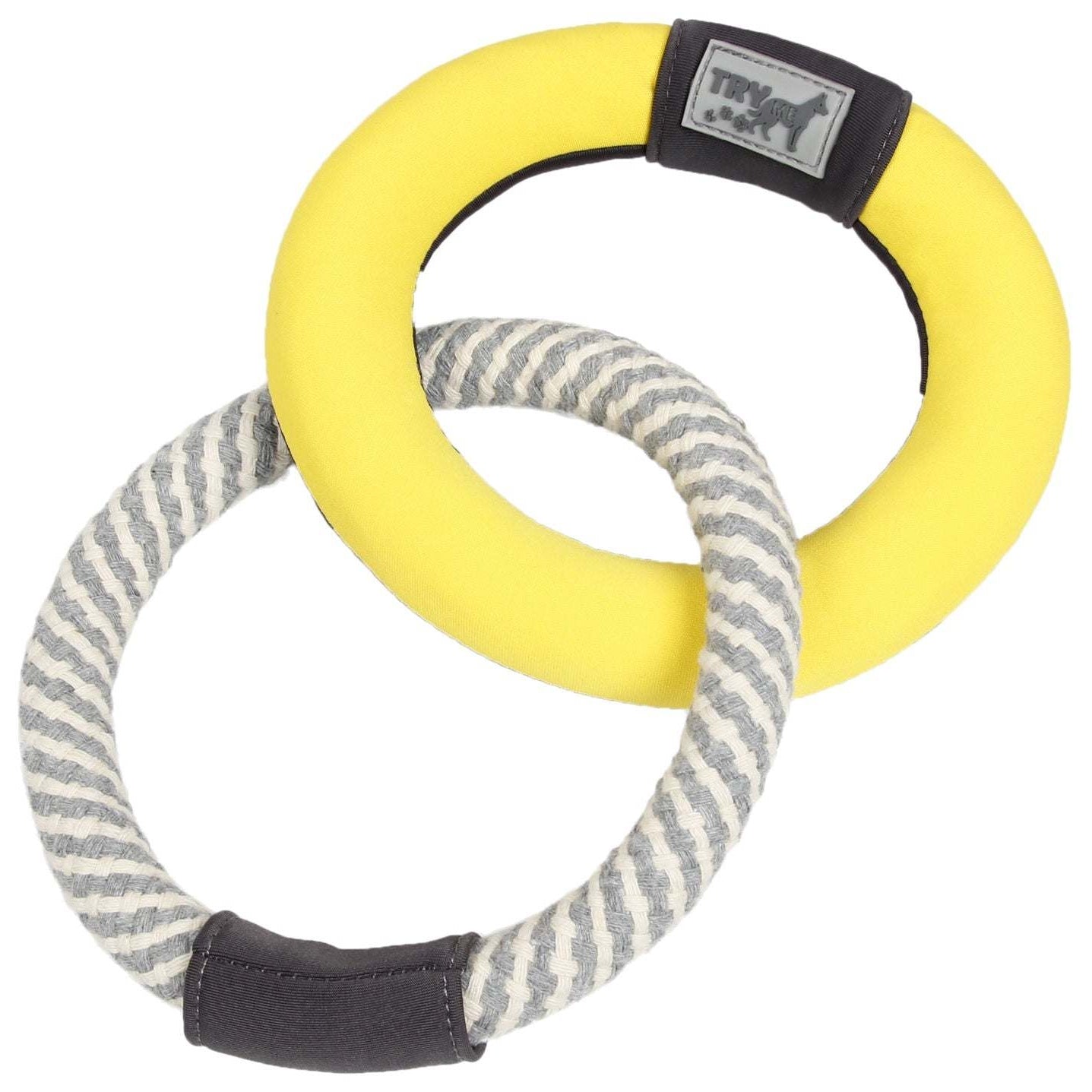 Dual-Connecting Jute Rope and Floating Ring Dog Toy