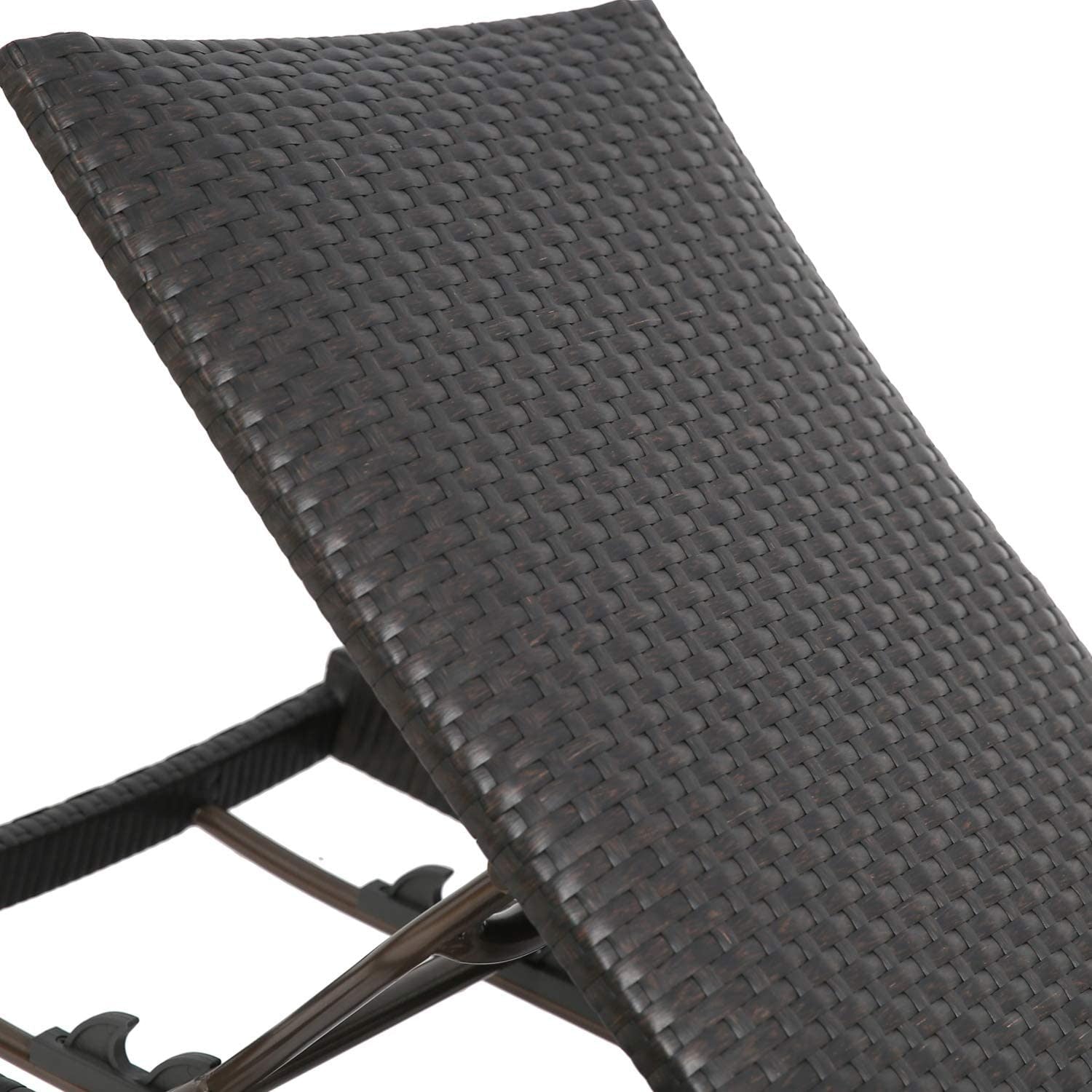 Outside Lounge Chairs with Aluminum Frame, Set of 2