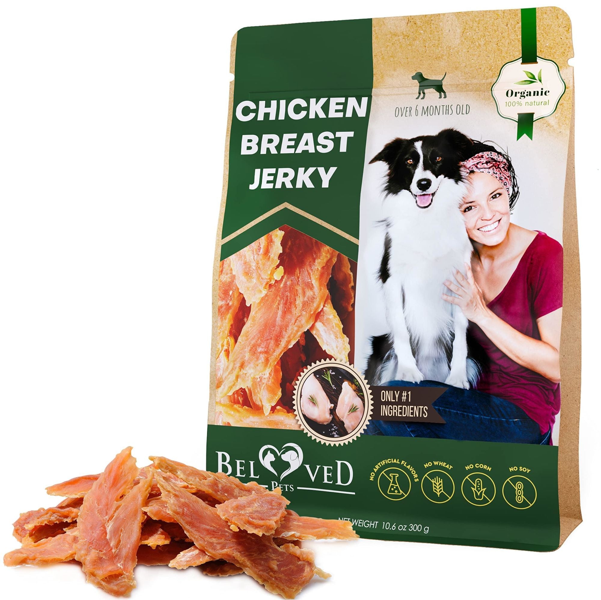 Chicken Jerky Dog Treats All Natural and Organic