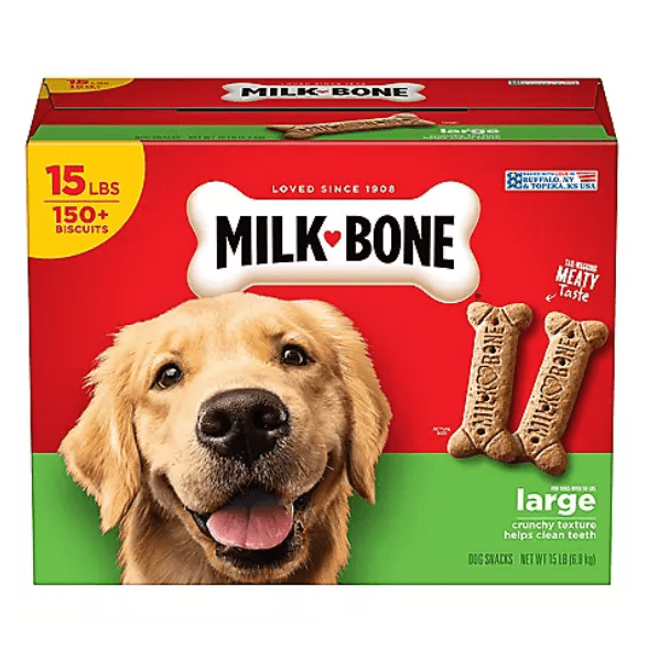 Milk-Bone Original Dog Biscuits, Large Crunchy Dog Treats, 15 lbs.